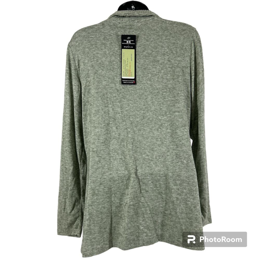 Nwt MICHAEL TYLER Green Long Sleeve Button Sweater Top Blouse Soft New Sz Ps - Picture 3 of 10
